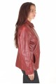 Елегантно тъмно червено дамско яке естествена кожа 39.00