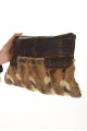 Чудесна тъмно кафява дамска чанта от естествен косъм 99.00