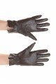 Тъмно кафяви дамски кожени ръкавици 13.00