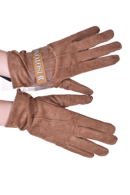 Хубави дамски велурени ръкавици от естествена кожа 18.00