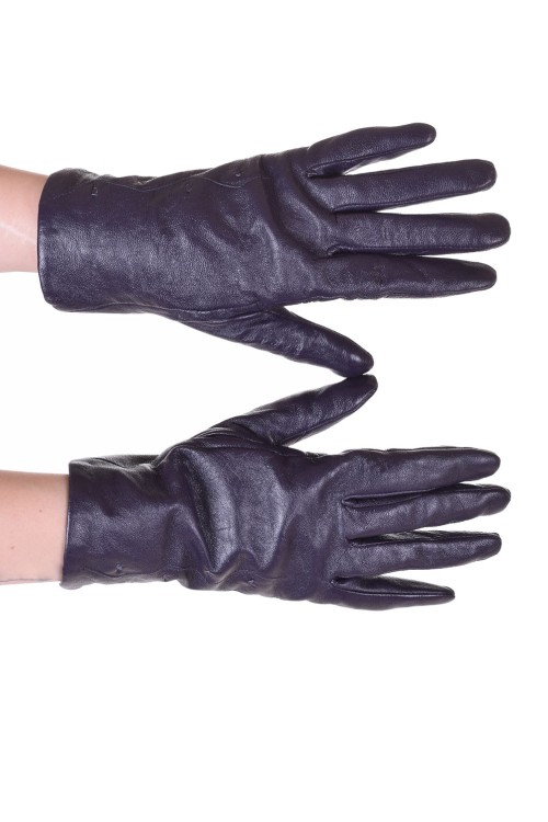 Тъмно лилави кожени ръкавици 15.00