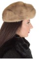 Бежова дамска шапка от естествен косъм 29.00