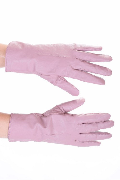 Розови дамски кожени ръкавици 18.00