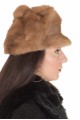 Светло кафява дамска шапка от норка 29.00