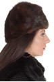 Тъмно кафява дамска шапка от естествен косъм 29.00