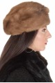 Светло кафява дамска шапка от естествен косъм 29.00