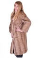 Бежово дамско палто от естествен косъм 360.00