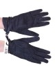 Тъмно сини дамски велурени ръкавици от естествена кожа 18.00
