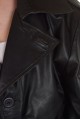 Красив черен шлифер от естествена кожа 85.00