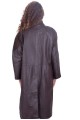 Модерно тъмно кафяво палто от естествена кожа 69.00