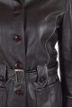 Черен дамски шлифер от естествена кожа 75.00