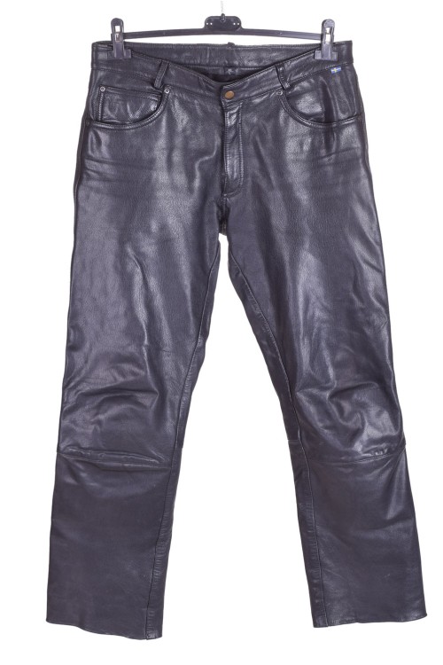 Черен мъжки панталон от естествена кожа 85.00