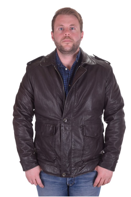 Модерно мъжко яке от естествена кожа 75.00