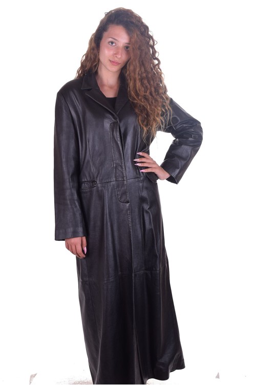 Строен дамски шлифер от естествена кожа 95.00