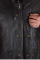 Черно мъжко яке от естествена кожа 109.00