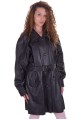 Черно дамско палто от естествена кожа 45.00