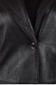 Строен черен шлифер от естествена кожа 69.00