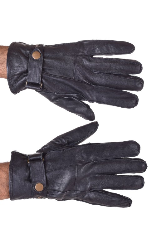 Черни мъжки кожени ръкавици 18.00