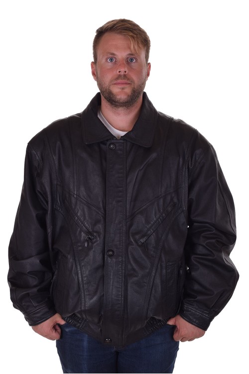 Страхотно черно яке от естествена кожа 119.00