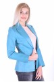 Светло синьо дамско яке от естествена кожа 79.00