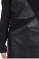 Ултрамодерна черна рокля от естествена кожа 85.00