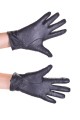 Черни дамски ръкавици от плътна естествена кожа 7.00
