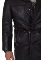 Строен черен шлифер от естествена кожа 89.00