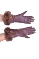 Кафеви дамски ръкавици от мека кожа 7.00