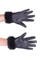 Черни дамски ръкавици от естествена кожа 15.00