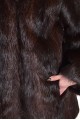 Тъмно кафяво дамско палто от естествен косъм 89.00