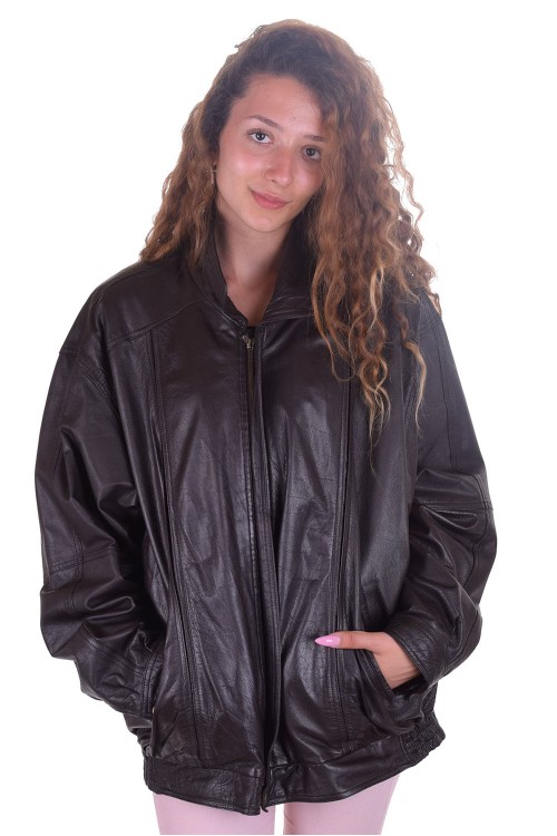 Класическо черно яке от естествена кожа 79.00