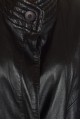 Стилно черно палто от естествена кожа 99.00