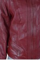 Модерно тъмно червено яке от естествена кожа 75.00