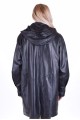 Черно дамско дълго яке от естествена кожа 89.00