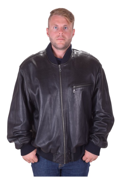 Елегантно черно мъжко яке от естествена кожа 35.00