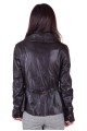 Тъмно кафяво дамско яке от естествена кожа 64.00