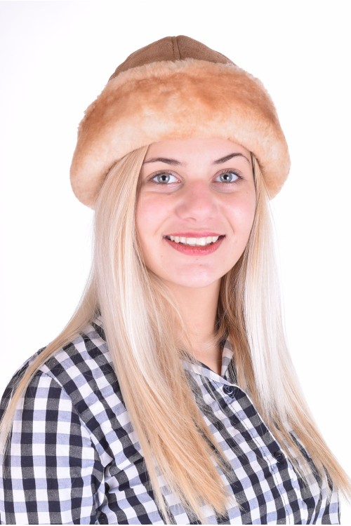 Дамска шапка от естествен косъм 9.00