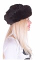Черна дамска шапка от естествен косъм 15.00