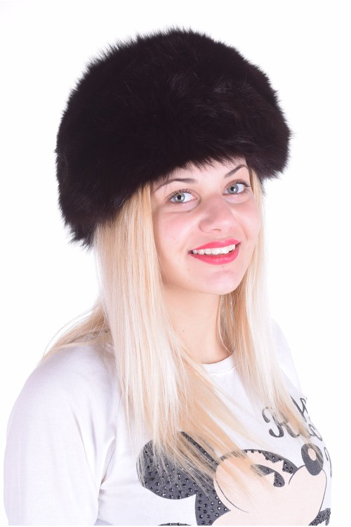 Кокетна дамска шапка от естествен косъм 35.00