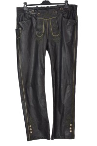 Екстравагантен мъжки панталон от естествена кожа