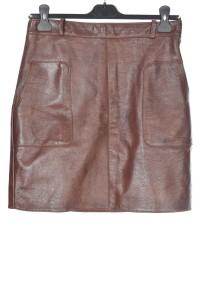 Модна пола от естествена кожа