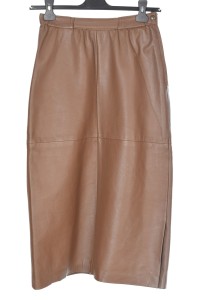 Кафява пола от естествена кожа